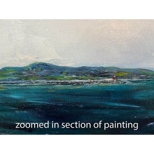Dublin Bay and Howth Head, XL original painting by artist Helen Mathews