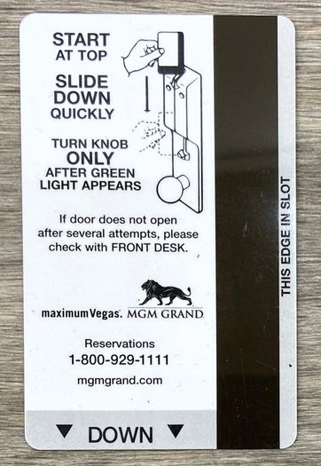 Bon Jovi the circle tour MGM Grand arena Las Vegas key card