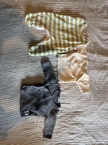 Organic clothes bundle, newborn - cotton, merino wool, silk