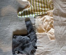 Organic clothes bundle, newborn - cotton, merino wool, silk