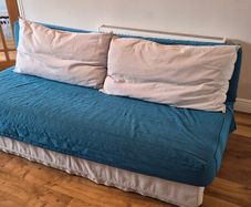 Sofa Bed, Cover & Cushions (Ikea, Double)
