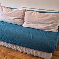 Sofa Bed, Cover & Cushions (Ikea, Double)