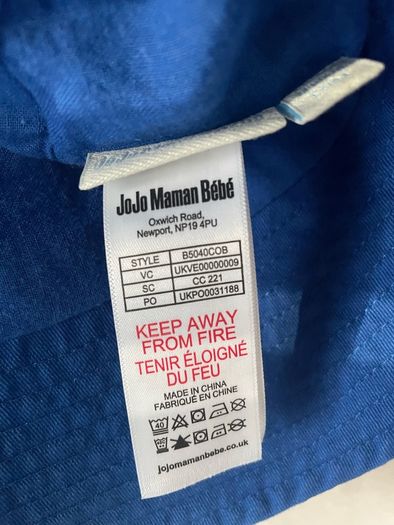 bucket hat kids 2-6 y blue JoJo Maman Bebe New