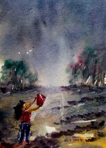 the rain catcher watercolour
