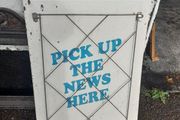 Vintage Irish News Display Stand