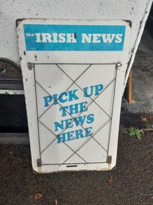 Vintage Irish News Display Stand