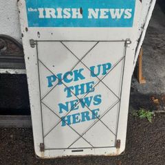 Vintage Irish News Display Stand