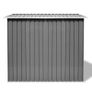 Garden Storage Shed Grey Metal 257x205x178 cm Image 3