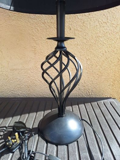 Beautiful pair of black table lamps