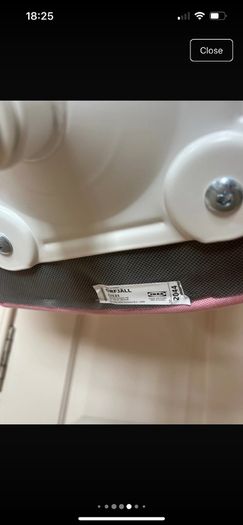 Kids ikea Orfjall pink office swivel chair