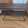 Industrial Style Console Table with Shelf Image 2