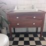 Vintage mahogany vanity and sink Image 3