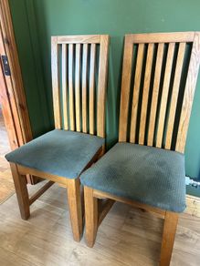 Solid timber set of chairs