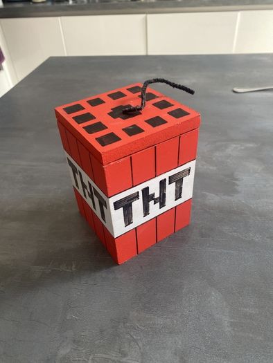 Wooden Minecraft TNT box