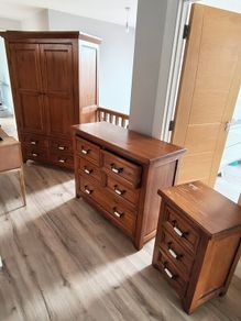 Solid wood vintage bedroom set.
