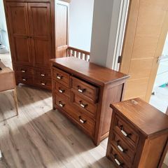 Solid wood vintage bedroom set.