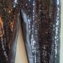 Spanx Black Sequin Faux Leather Leggings Image 4