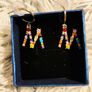 Initial M Monogram Crystal-Studded Rainbow Earrings Image 4