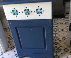 Navy blue bedside locker/ bathroom cabinet