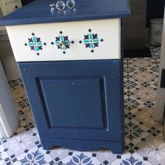 Navy blue bedside locker/ bathroom cabinet