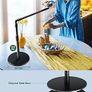 Overhead Phone Mount with Heavy Duty Base, Height Adjustable Phone Stand for Filming, 38cm Long Arm iPhone Holder for Video Recording, Overhead Tripod for iPhone 15 14 13, Android Cell Phone Image 2