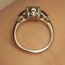 Moissanite Solitaire Ring with Natural Ruby Accents Image 7
