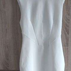 Elegant solid dress padded shoulders size fits Xs s worn once for an hour