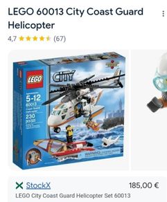 Lego 60013 Coast Guard Helicopter New Sealed 2013 Rare