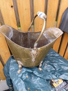 large copper coal bucket