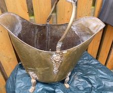 large copper coal bucket