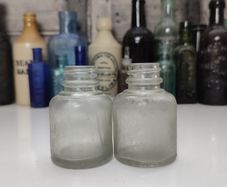 420 - Set of 2 Vintage Swan Ink Well Collectible Decorative Jars