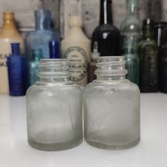 420 - Set of 2 Vintage Swan Ink Well Collectible Decorative Jars