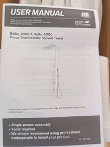 Black thermostatic shower