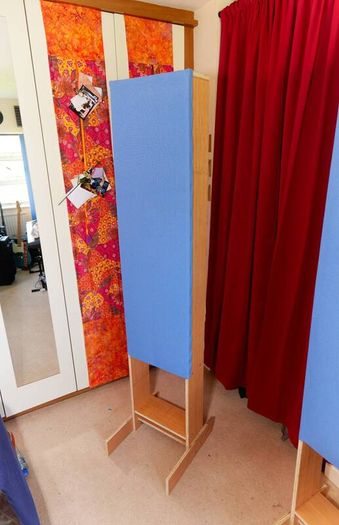 5x Acoustic Panels / Freestanding Gobos & Bass Traps (Camira Fabric / Non-Toxic Wood Fiber)