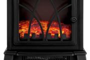 NEW SALE | Electric Fireplace Stove Heater 2000W with Fire Flame Effect, 2 Heat Settings, Adjustable Thermostat, Freestanding Portable Electric Log Wood Burner Effect