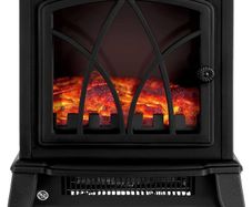 NEW SALE | Electric Fireplace Stove Heater 2000W with Fire Flame Effect, 2 Heat Settings, Adjustable Thermostat, Freestanding Portable Electric Log Wood Burner Effect