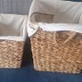 2 metal frame woven baskets with handles Image 3