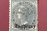 New South Wales 1896 0.5d on 1d Grey Sg.266
