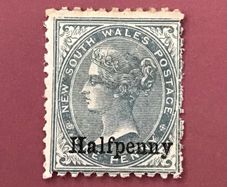 New South Wales 1896 0.5d on 1d Grey Sg.266