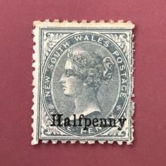 New South Wales 1896 0.5d on 1d Grey Sg.266