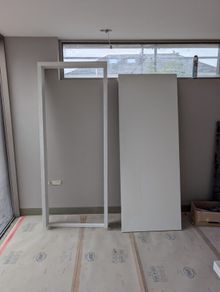 2x High-Spec Primed Doors (2.16m Tall) & Tulipwood Frames