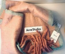Acne Studies Big Luxury Winter Scarf with tags and packaging