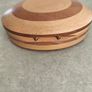 Vintage Oval Wooden Jewellery Box Layered Multi Wood Image 7