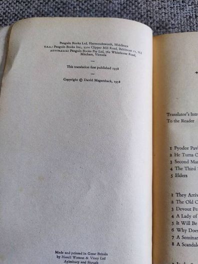 The Brothers Karamazov 1958 Fyodor Dostoevsky Penguin Classics in good overall condition see photos FREE STANDARD POSTAGE INCLUDED