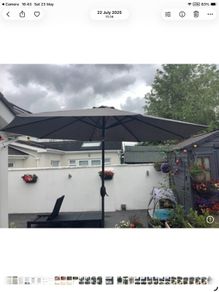 Garden parasol and base