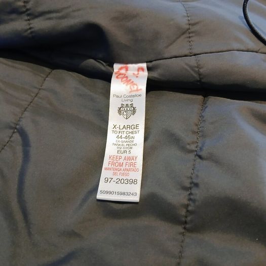 Paul Costelloe Living Men Grey Padded Quilted Jacket - Size XL