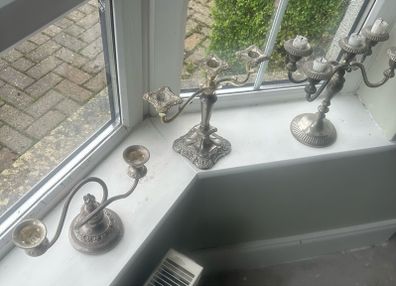 Old Candle Holders x3