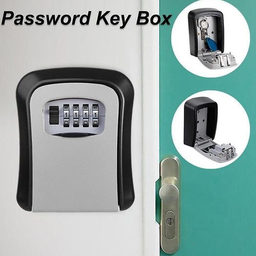 New Smart Password Combination Key Lock Box Storage Key Wall Mounted Key Safe Outdoor Key Box 4 Digit Combination