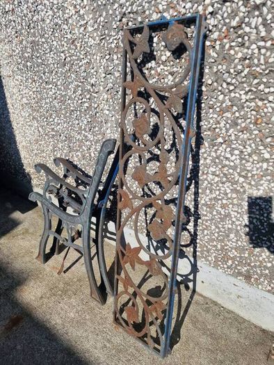 cast iron bench