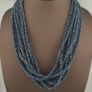 Vintage African Style Stripe Pattern 5.5 - 6 mm Glass Beads Necklace Image 5